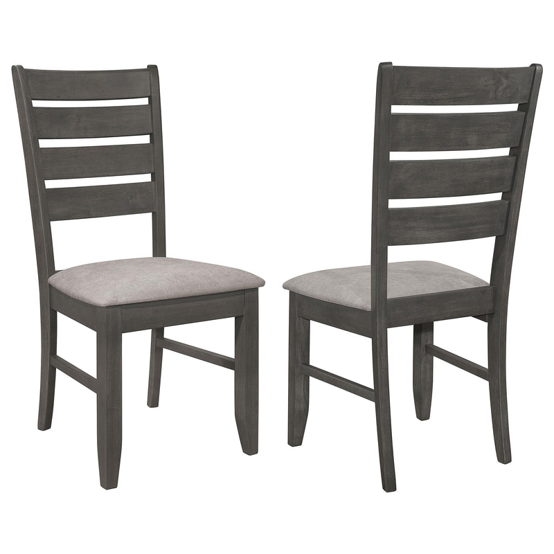 Dalila Wood Dining Side Chair Dark Grey (Set of 2) - 102722GRY