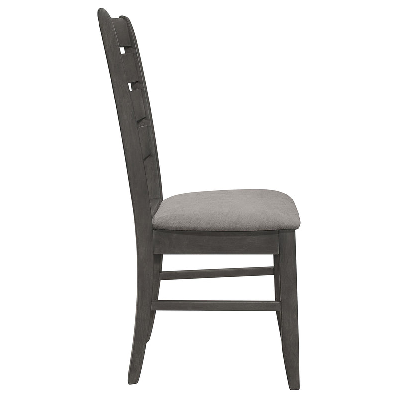 Dalila Wood Dining Side Chair Dark Grey (Set of 2) - 102722GRY
