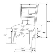 Dalila Wood Dining Side Chair Dark Grey (Set of 2) - 102722GRY