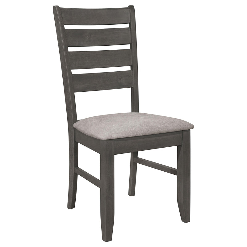 Dalila Wood Dining Side Chair Dark Grey (Set of 2) - 102722GRY