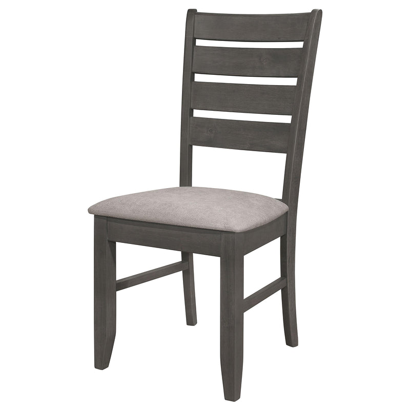 Dalila Wood Dining Side Chair Dark Grey (Set of 2) - 102722GRY