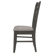 Dalila Wood Dining Side Chair Dark Grey (Set of 2) - 102722GRY