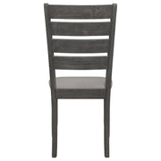 Dalila Wood Dining Side Chair Dark Grey (Set of 2) - 102722GRY