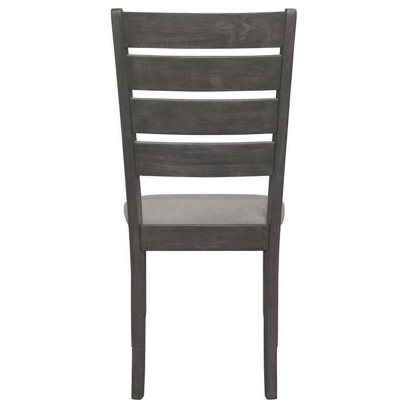 Dalila Wood Dining Side Chair Dark Grey (Set of 2) - 102722GRY