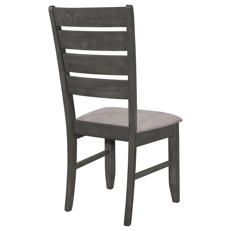 Dalila Wood Dining Side Chair Dark Grey (Set of 2) - 102722GRY