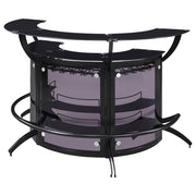 Dallas 3-piece Curved Freestanding Home Bar Cabinet Black - 182135-S3