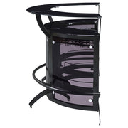 Dallas 3-piece Curved Freestanding Home Bar Cabinet Black - 182135-S3