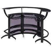 Dallas 3-piece Curved Freestanding Home Bar Cabinet Black - 182135-S3