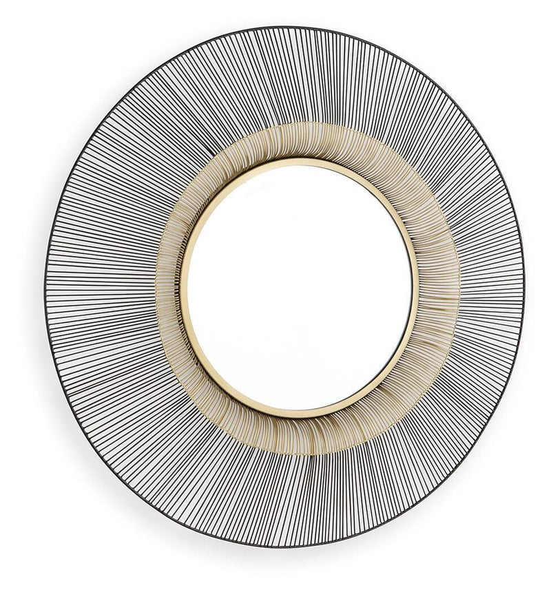 Dallmen Black/Gold Finish Accent Mirror - A8010407