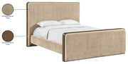 Dalton Fabric Upholstered King Bed in Beige - DaltonBeige-K