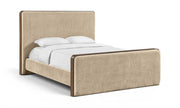 Dalton Fabric Upholstered King Bed in Beige - DaltonBeige-K