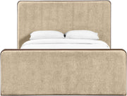 Dalton Fabric Upholstered King Bed in Beige - DaltonBeige-K