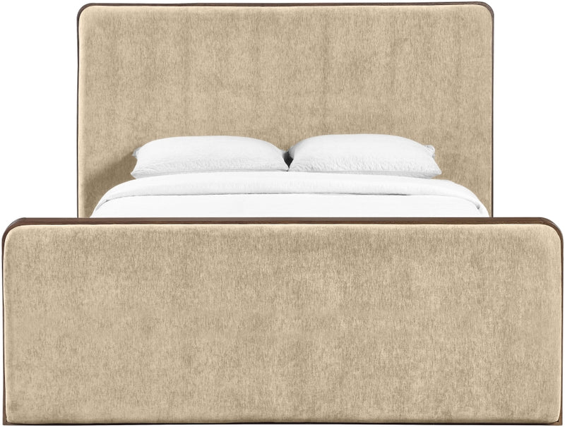 Dalton Fabric Upholstered King Bed in Beige - DaltonBeige-K