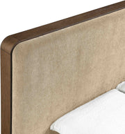 Dalton Fabric Upholstered King Bed in Beige - DaltonBeige-K