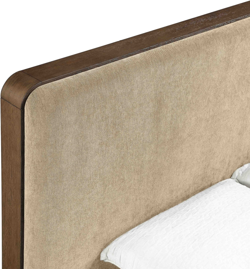 Dalton Fabric Upholstered King Bed in Beige - DaltonBeige-K