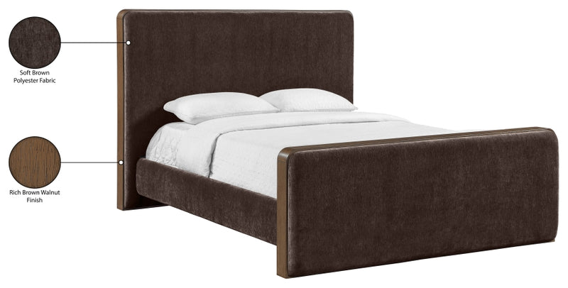 Dalton Fabric Upholstered King Bed in Brown - DaltonBrown-K
