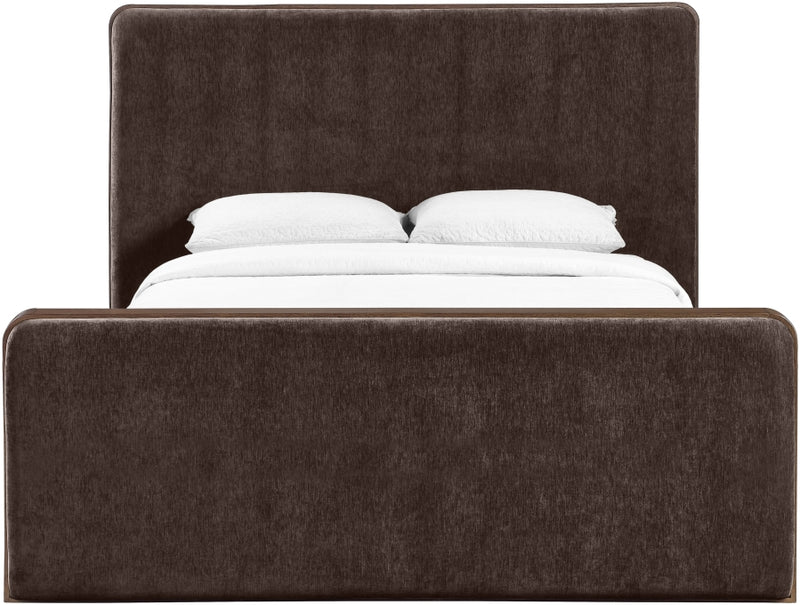 Dalton Fabric Upholstered King Bed in Brown - DaltonBrown-K