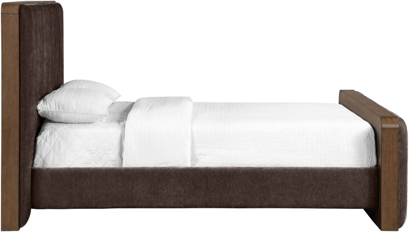 Dalton Fabric Upholstered King Bed in Brown - DaltonBrown-K