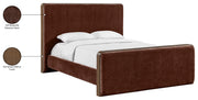 Dalton Fabric Upholstered King Bed in Burgundy - DaltonBurg-K