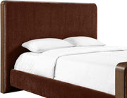 Dalton Fabric Upholstered King Bed in Burgundy - DaltonBurg-K