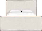 Dalton Fabric Upholstered King Bed in Cream - DaltonCream-K