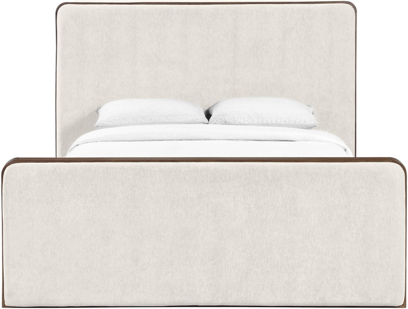 Dalton Fabric Upholstered King Bed in Cream - DaltonCream-K