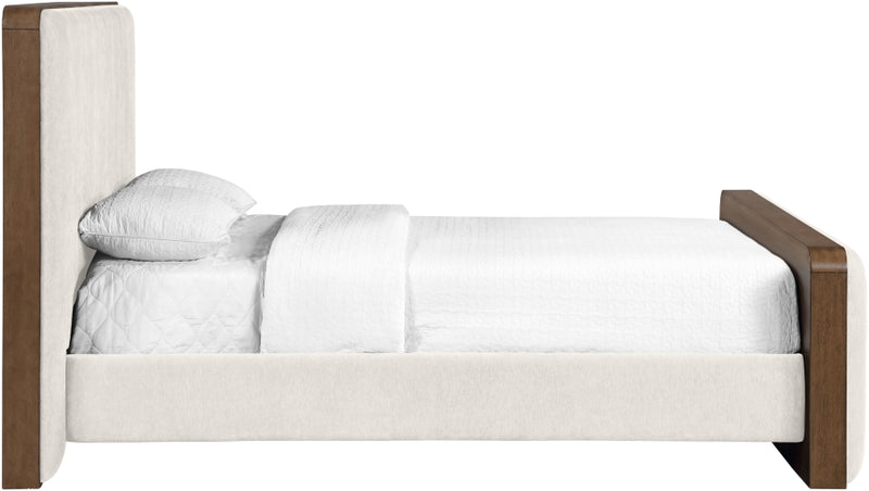 Dalton Fabric Upholstered King Bed in Cream - DaltonCream-K