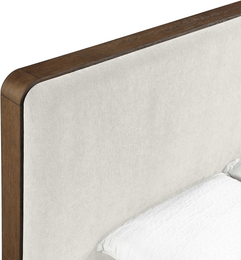 Dalton Fabric Upholstered King Bed in Cream - DaltonCream-K