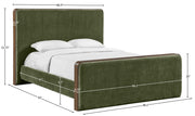 Dalton Fabric Upholstered King Bed in Green - DaltonGreen-K