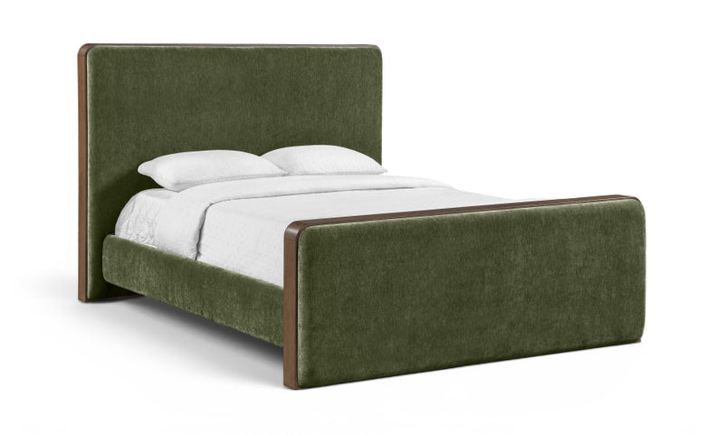 Dalton Fabric Upholstered King Bed in Green - DaltonGreen-K
