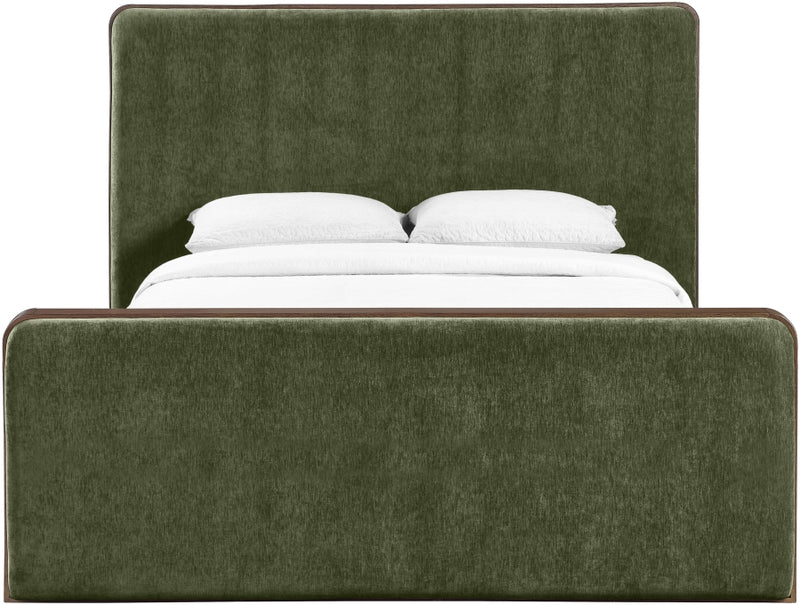Dalton Fabric Upholstered King Bed in Green - DaltonGreen-K