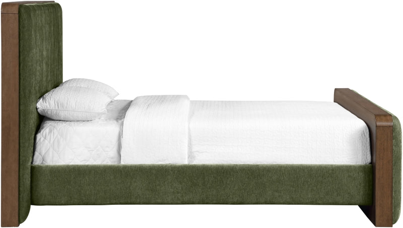 Dalton Fabric Upholstered King Bed in Green - DaltonGreen-K