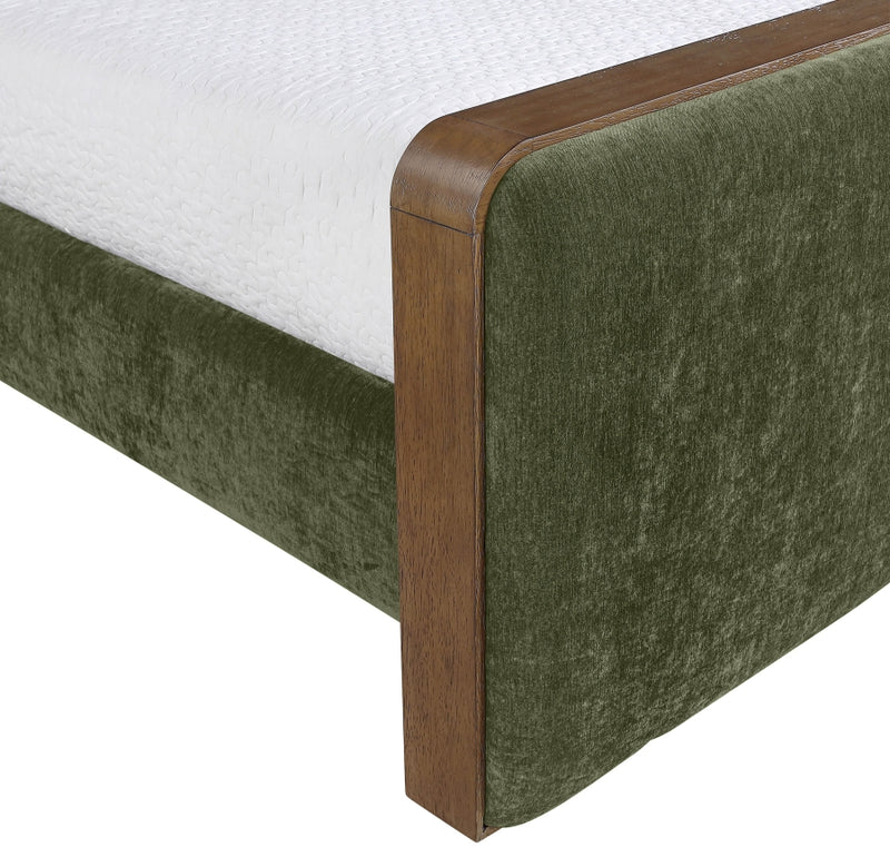 Dalton Fabric Upholstered King Bed in Green - DaltonGreen-K