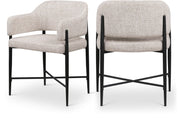Dame Fabric Upholstered Dining Chair in Beige, Set of 2 - 974Beige-C