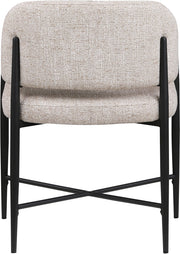 Dame Fabric Upholstered Dining Chair in Beige, Set of 2 - 974Beige-C