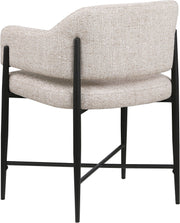 Dame Fabric Upholstered Dining Chair in Beige, Set of 2 - 974Beige-C