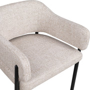 Dame Fabric Upholstered Dining Chair in Beige, Set of 2 - 974Beige-C