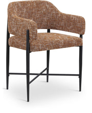 Dame Fabric Upholstered Dining Chair in Cognac, Set of 2 - 974Cognac-C