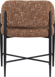 Dame Fabric Upholstered Dining Chair in Cognac, Set of 2 - 974Cognac-C