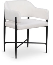 Dame Fabric Upholstered Dining Chair in Cream, Set of 2 - 974Cream-C