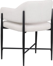 Dame Fabric Upholstered Dining Chair in Cream, Set of 2 - 974Cream-C