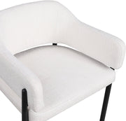 Dame Fabric Upholstered Dining Chair in Cream, Set of 2 - 974Cream-C