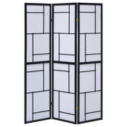 Damis 3-Panel Room Divider Folding Shoji Screen Black - 900102