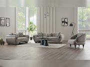 Damla 3-pieces (Sofa & Loveseat & Chair) Livingroom Set Cream in Cream - 101-DAM-GIR08-321