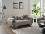 Damla 3-pieces (Sofa & Loveseat & Chair) Livingroom Set Cream in Cream - 101-DAM-GIR08-321