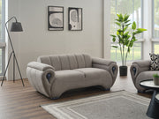 Damla 3-pieces (Sofa & Loveseat & Chair) Livingroom Set Cream in Cream - 101-DAM-GIR08-321