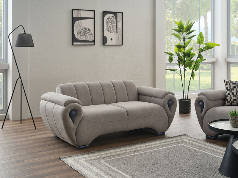 Damla 3-pieces (Sofa & Loveseat & Chair) Livingroom Set Cream in Cream - 101-DAM-GIR08-321
