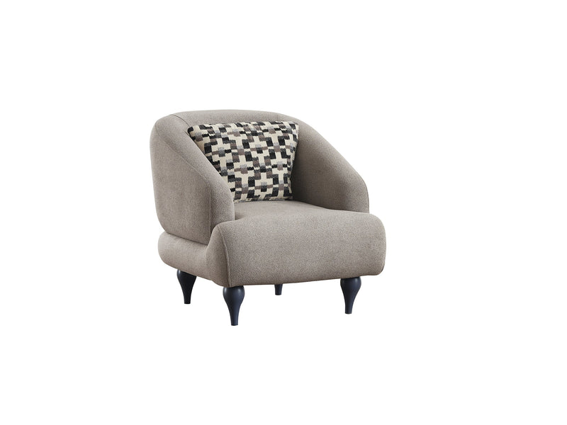 Damla 3-pieces (Sofa & Loveseat & Chair) Livingroom Set Cream in Cream - 101-DAM-GIR08-321