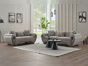 Damla 3-pieces (Sofa & Loveseat & Chair) Livingroom Set Cream in Cream - 101-DAM-GIR08-321