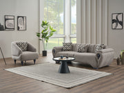 Damla 3-pieces (Sofa & Loveseat & Chair) Livingroom Set Cream in Cream - 101-DAM-GIR08-321